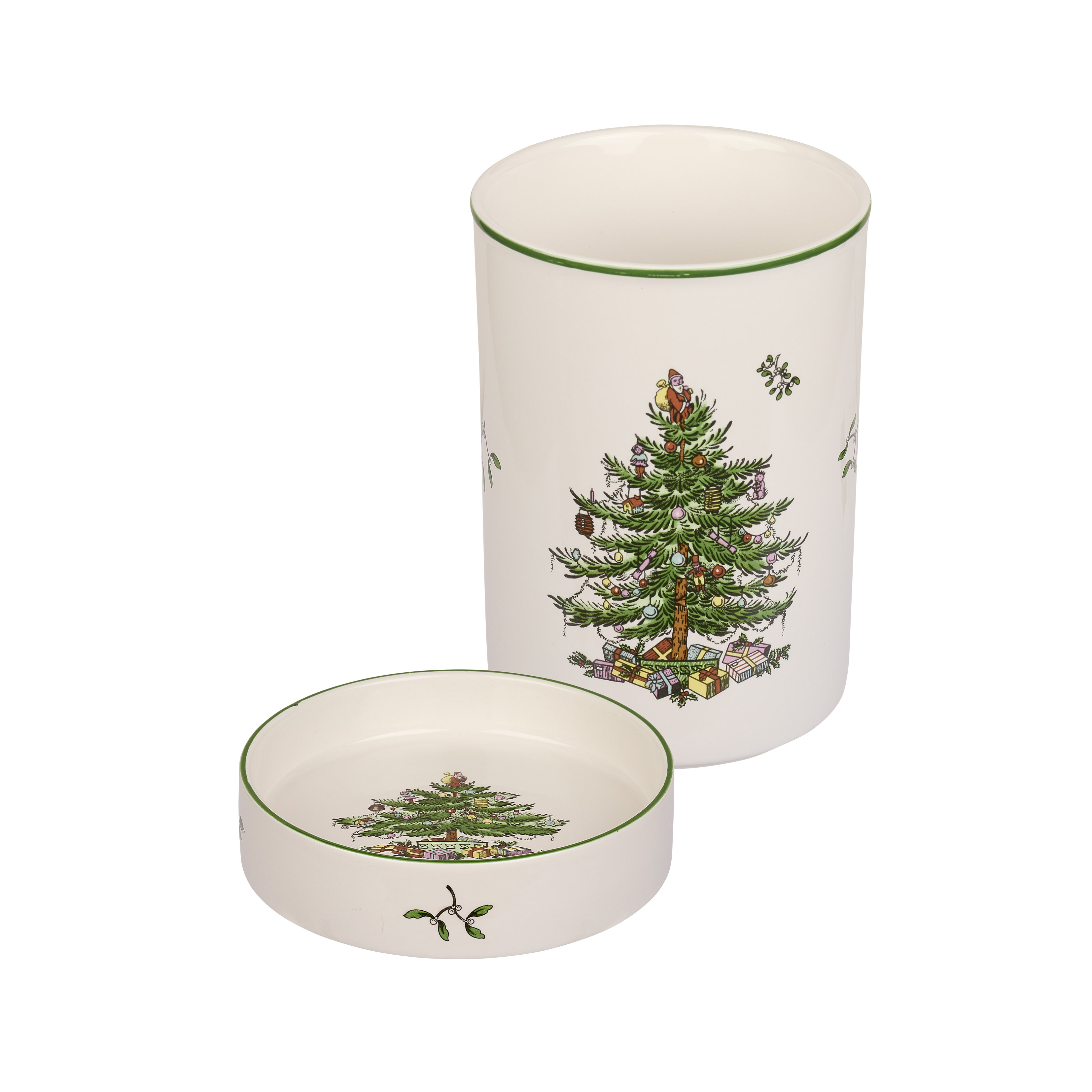Christmas Tree Wine Chiller and Coaster Set image number null